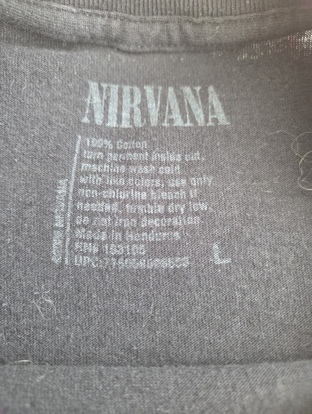 Nirvana Unisex T-Shirt Distressed Logo L - Picture 7 of 10